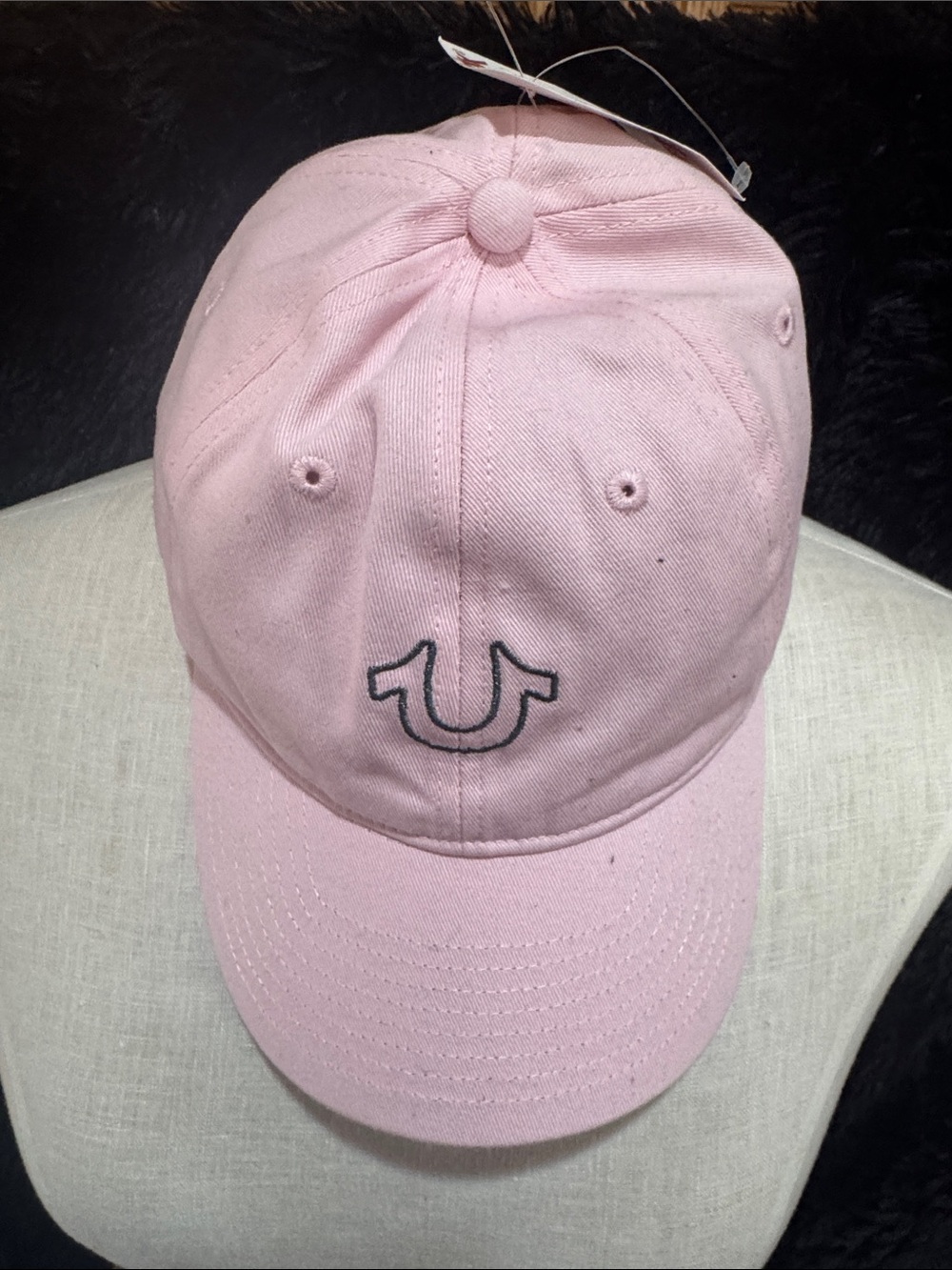 True Religion Kids Light Pink Embroidered Logo Cap